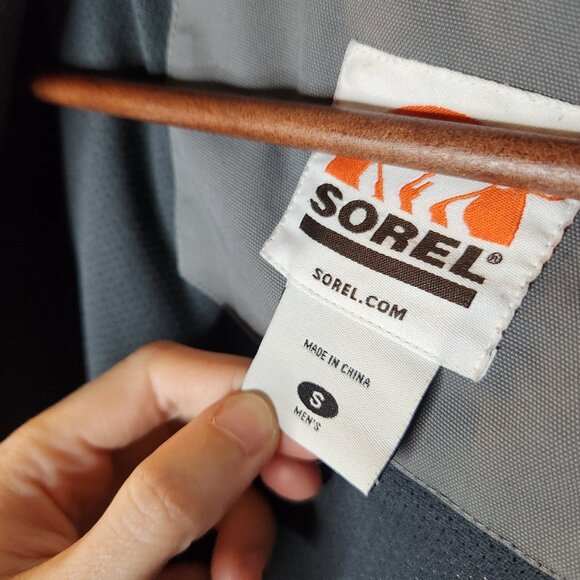 Sorel Mens Small Black Rain Jacket Omni-Tech Waterproof Hooded - Picture 3 of 12